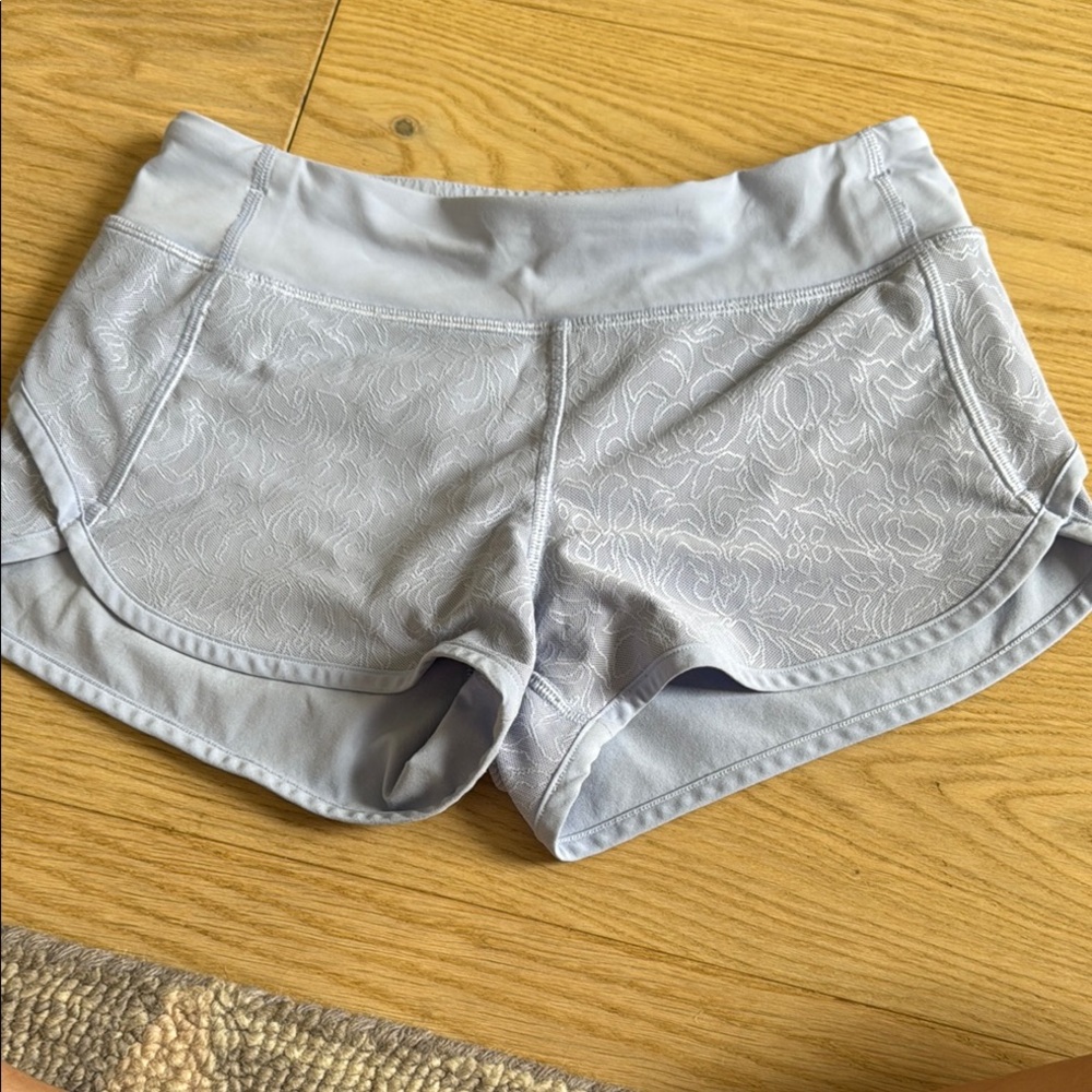 Ivivva light blue flower pattern shorts